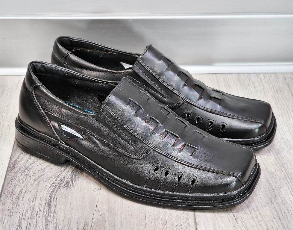 Sandale barbati piele negre Liviu2