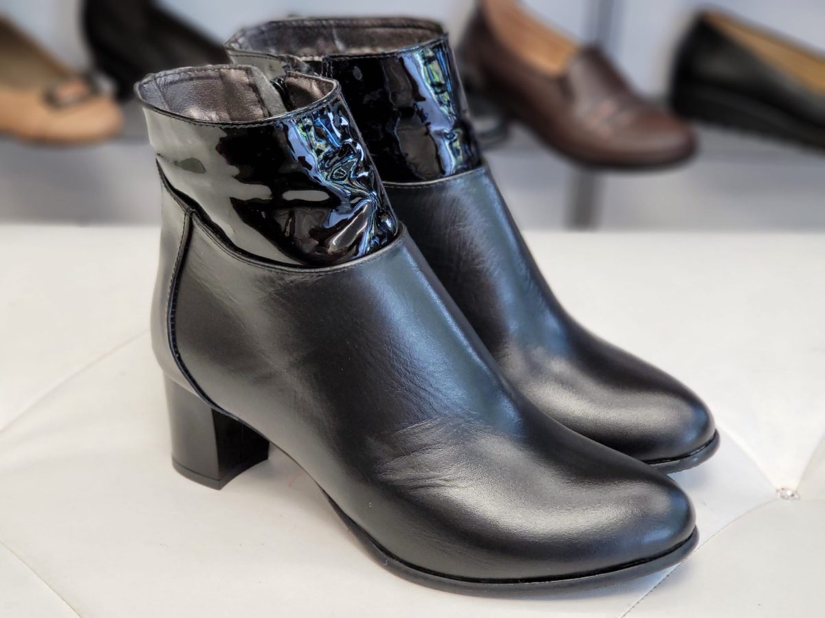 Ghete dama piele negre Malvina