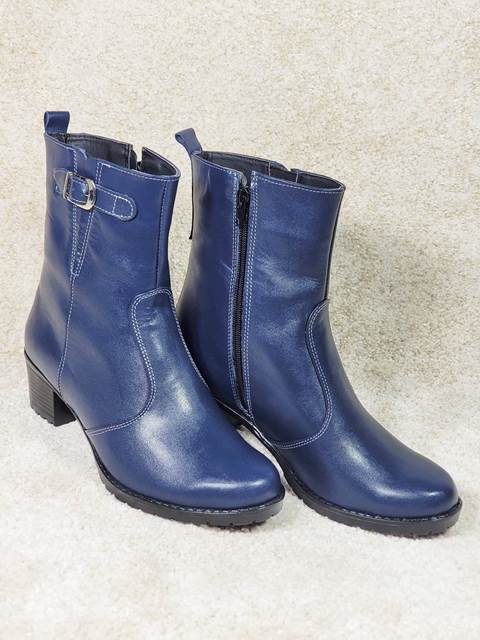 Ghete dama piele bleumarin Tina