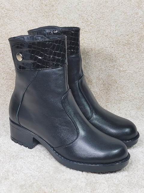 Ghete dama piele negre Sime