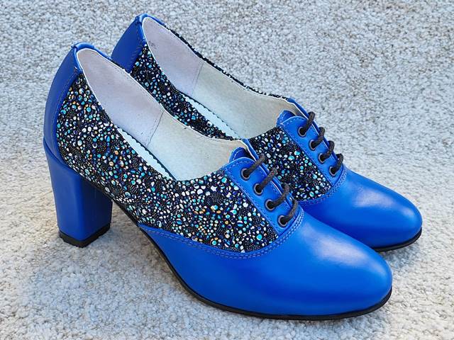 Pantofi dama piele albastri Daniela