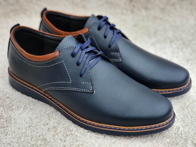Pantofi barbati piele bleumarin Adrian