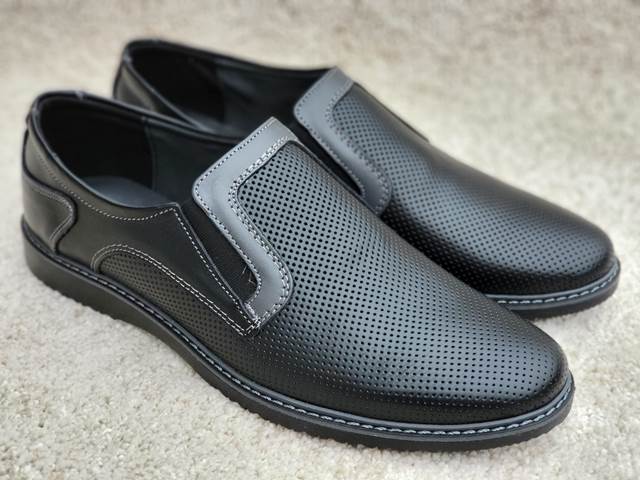 Pantofi barbati piele negri Radu2