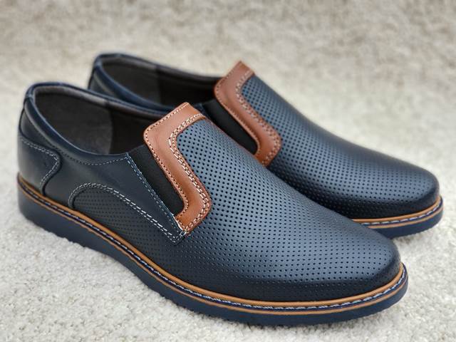 Pantofi barbati piele bleumarin Radu