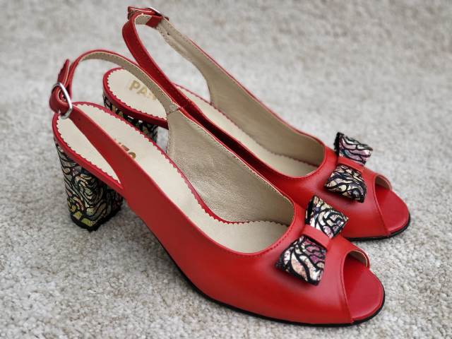 Sandale dama piele rosii Mona
