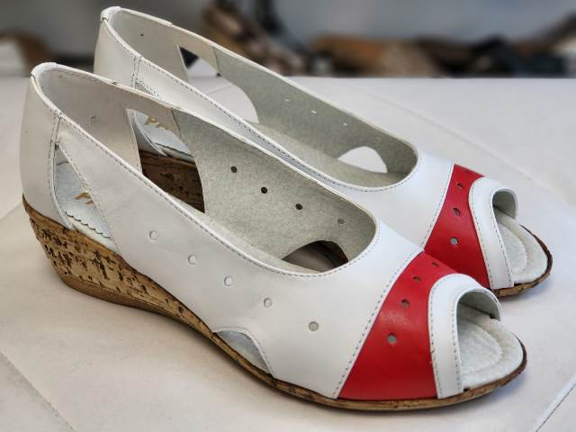 Sandale dama piele albe Allina