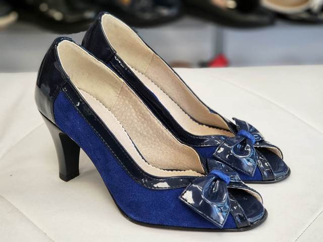 Pantofi dama piele bleumarin Anda