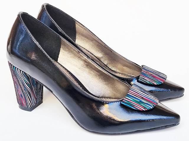 Pantofi dama piele negri Astra