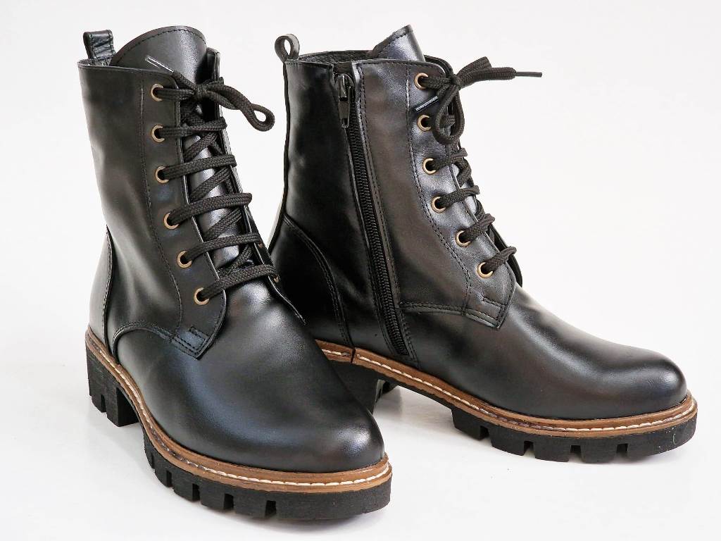Ghete dama piele negre tip bocanc Daria