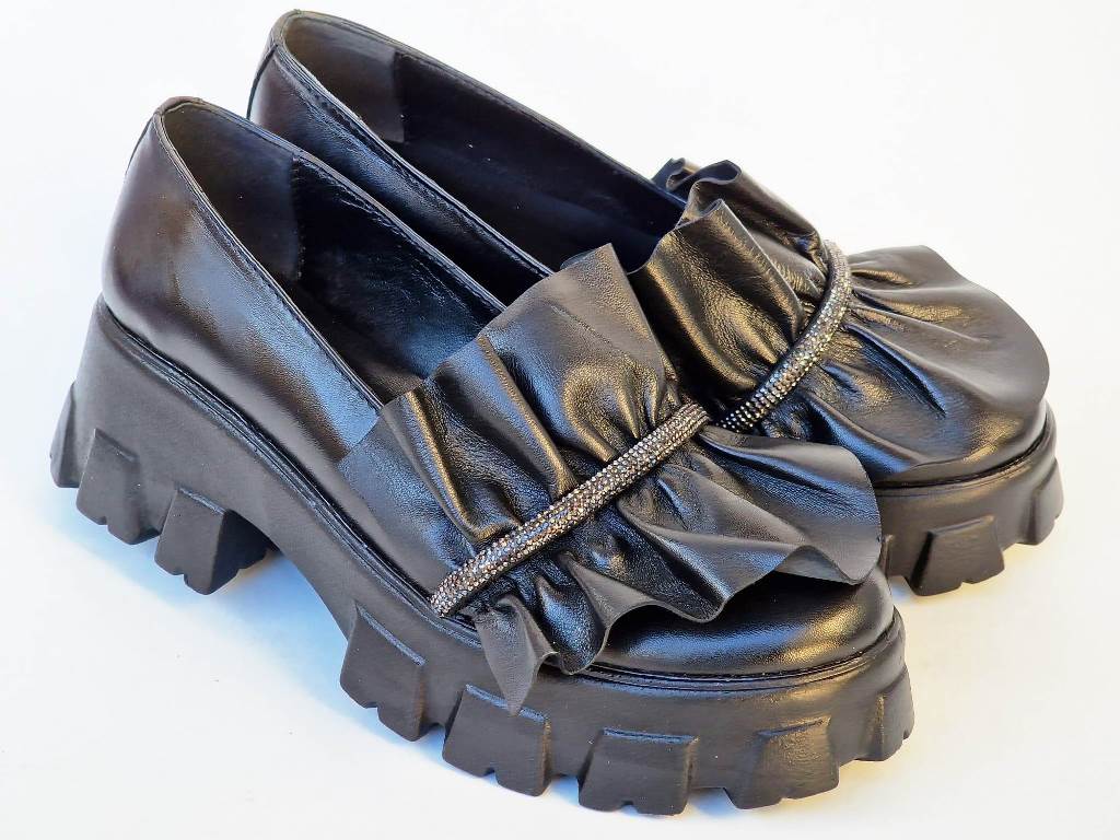 Pantofi dama piele negri Sole3