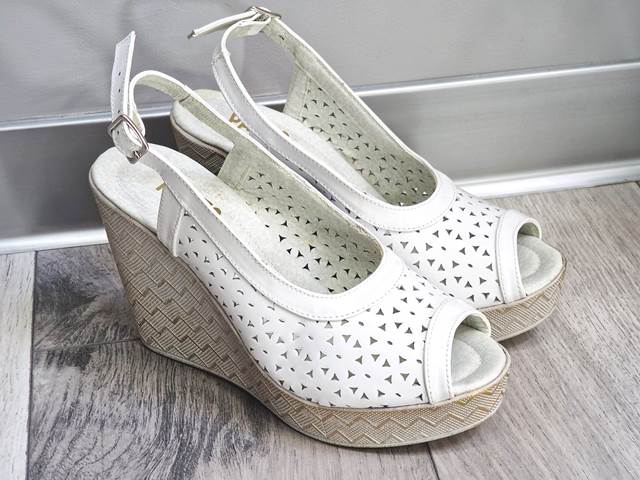 Sandale dama piele albe Valentina