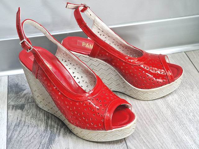 Sandale dama piele rosii Valentina