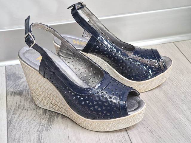 Sandale dama piele bleumarin Valentina
