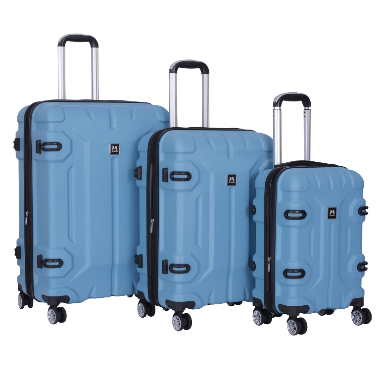 Set trolere bleu 3 bucati din ABS rezistent cu margini antisoc Axon