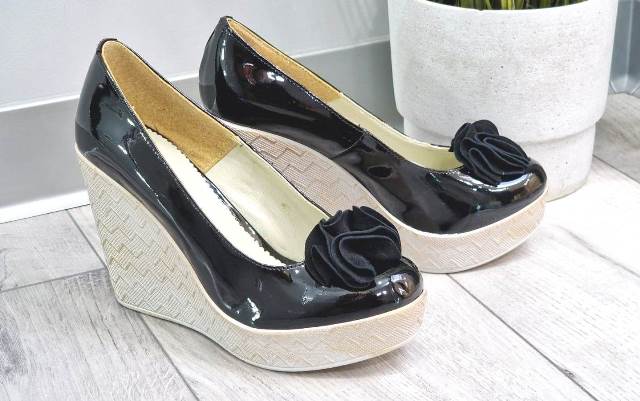 Pantofi dama piele negri lac Ioana
