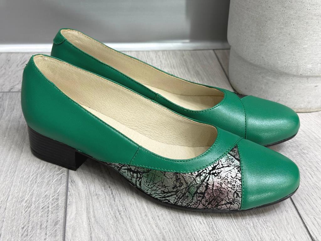 Pantofi dama piele verzi Tania